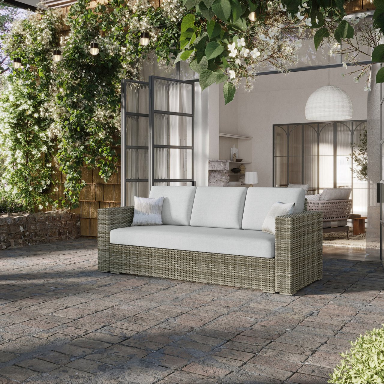 Thomasville Dillard Convertible Outdoor Sofa - Image 1