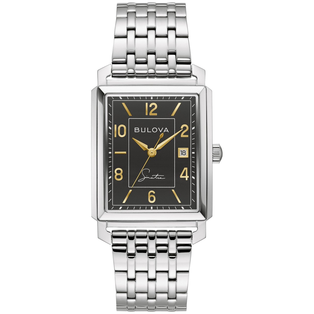 Bulova Frank Sinatra Black Dial Quartz Men's Watch - Image 1