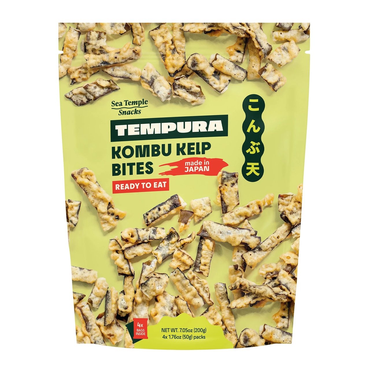 Sea Temple Snacks Tempura Kombu Kelp Bites 7.05 oz