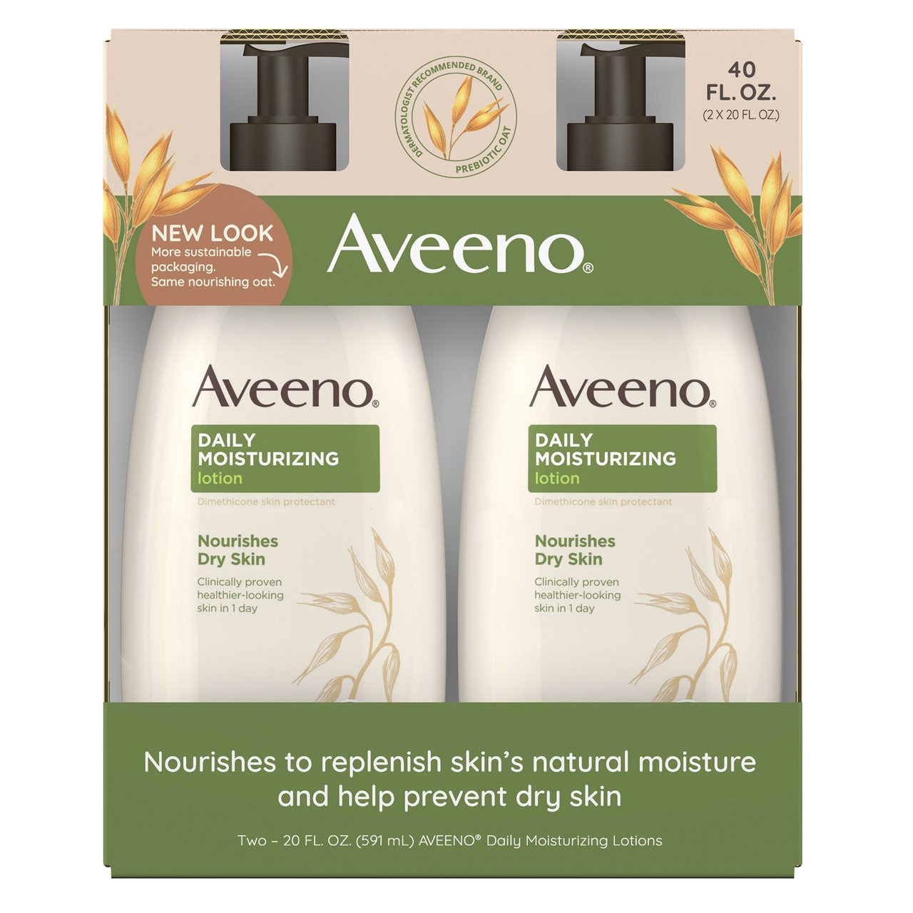 Aveeno Daily Moisturizing Lotion 2 Pack - Image 1