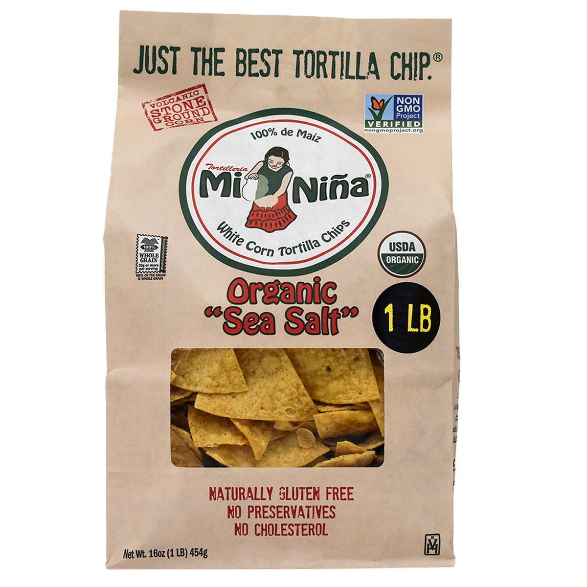 Mi Nina Organic Tortilla Chips, 16 oz (1 lb) - Image 1