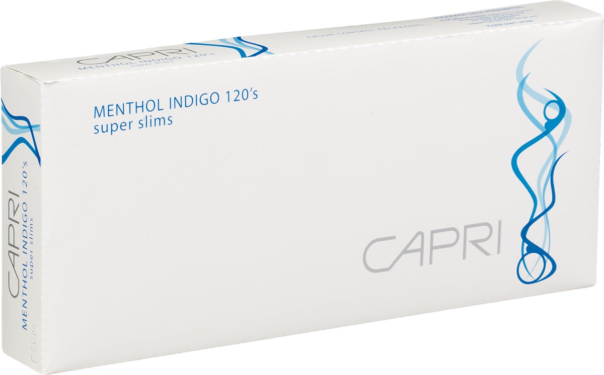 Capri Menthol Indigo 120s Box Cigarettes - Case of 6 Cartons