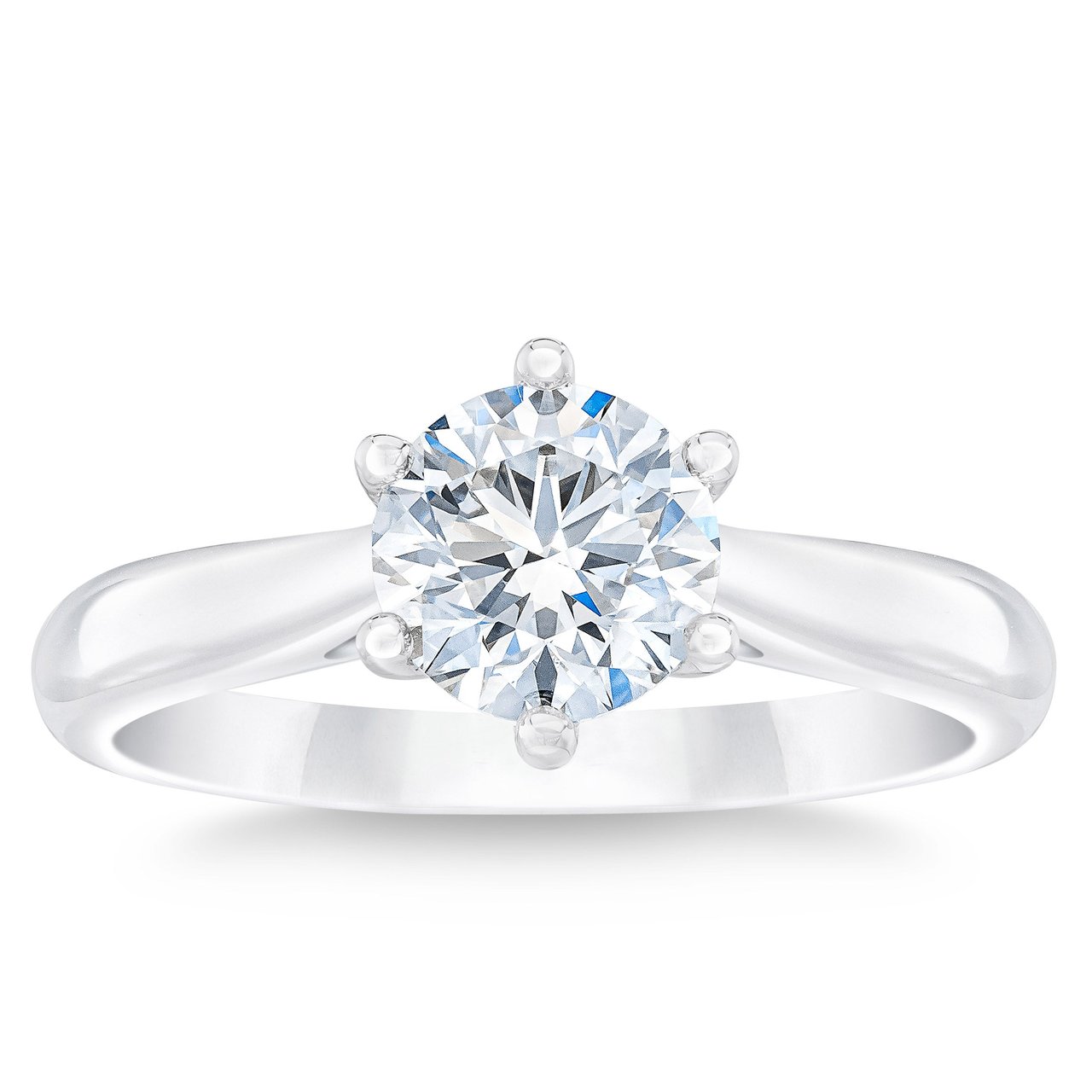 1.41 CT Round Brilliant Platinum Solitaire Ring, VVS1 Clarity, G Color - Image 1