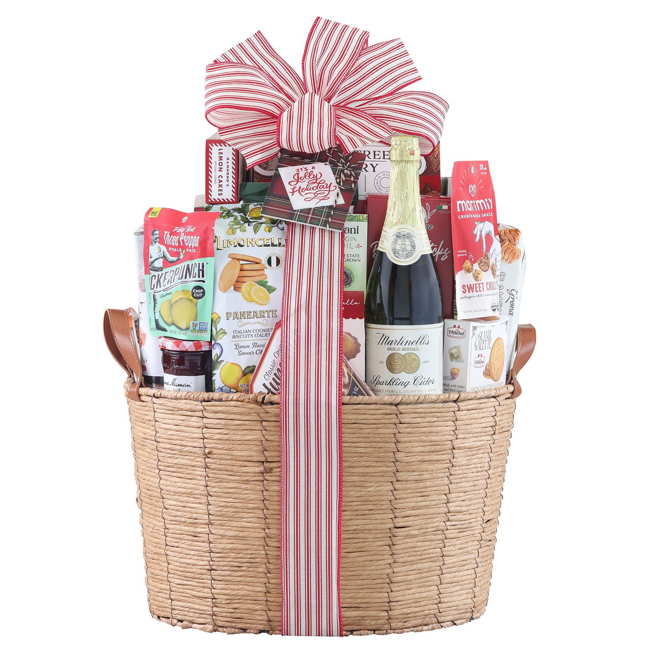 Holiday Food Round Gift Basket 171.10 oz (10.69 lbs) - Image 1