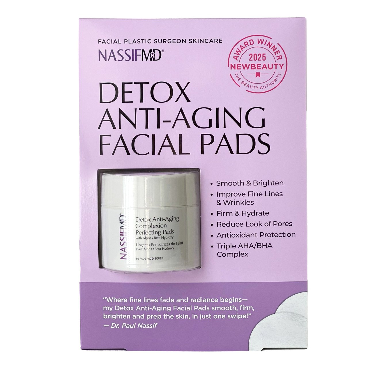 NassifMD Skincare Detox Facial Pads 60 CT - Image 1