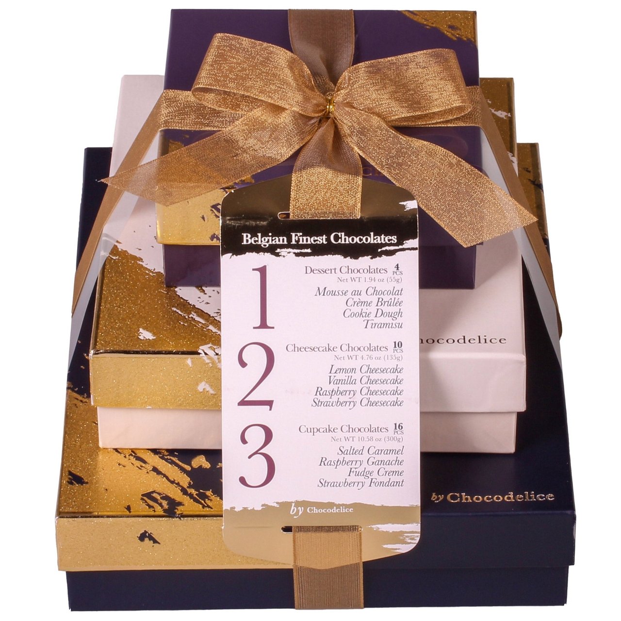 Chocodelice Grandeur Assorted Belgian Chocolates 3-Box Gift Set 15.87 oz - Image 1
