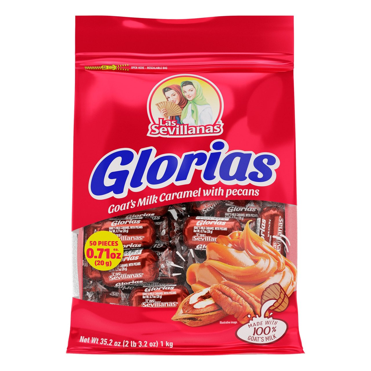 Las Sevillanas Glorias Goat Milk Candy 35.27 oz - Image 1