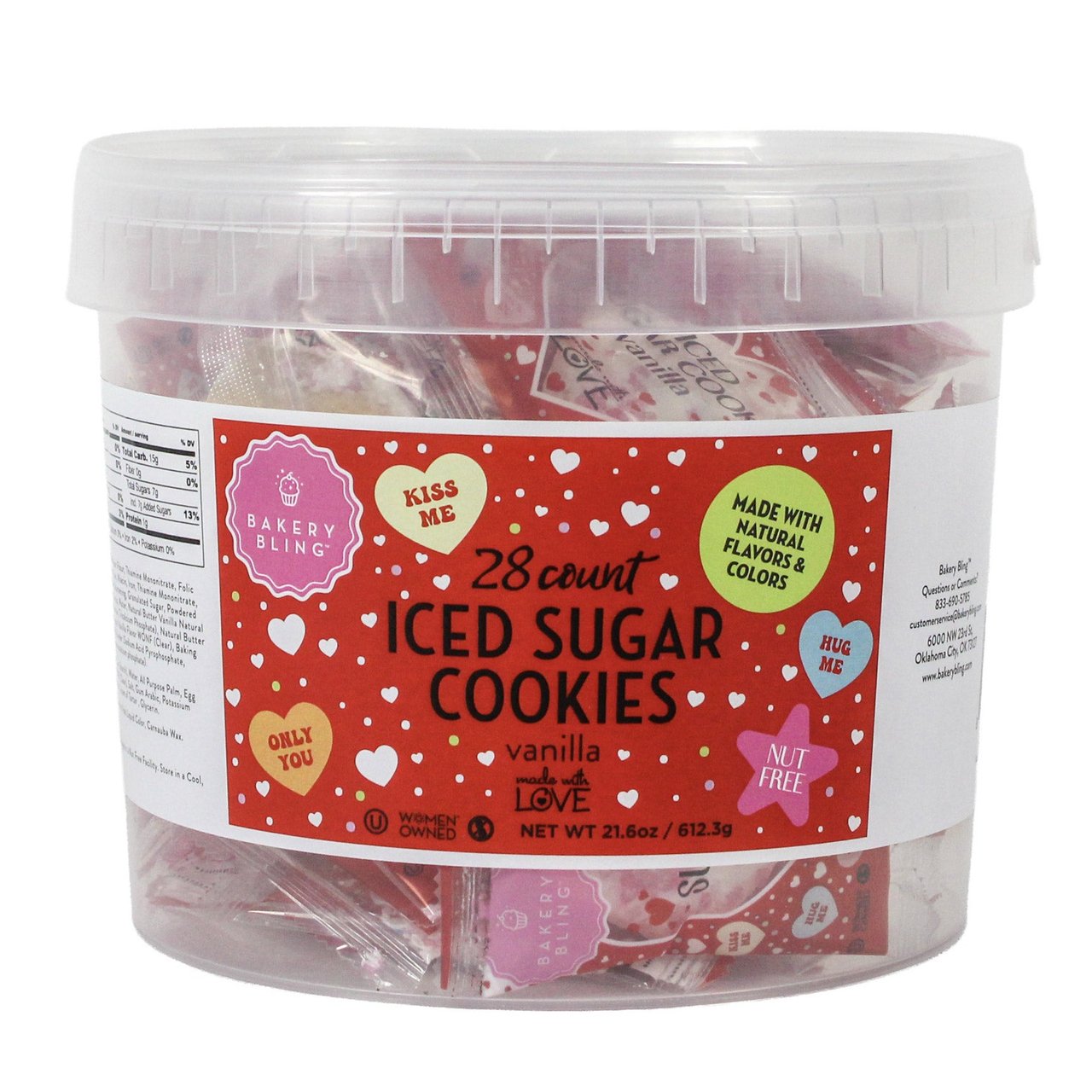 Bakery Bling Valentine's Cookies 28 Count, 21.6 Ounces - Image 1
