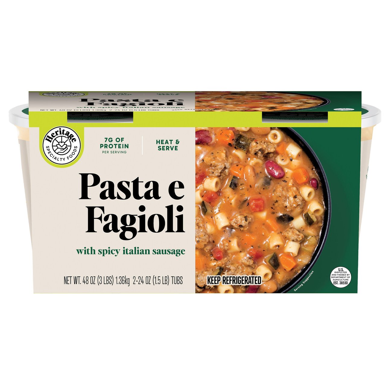 Heritage Foods Pasta e Fagioli 2/24 oz - Image 1