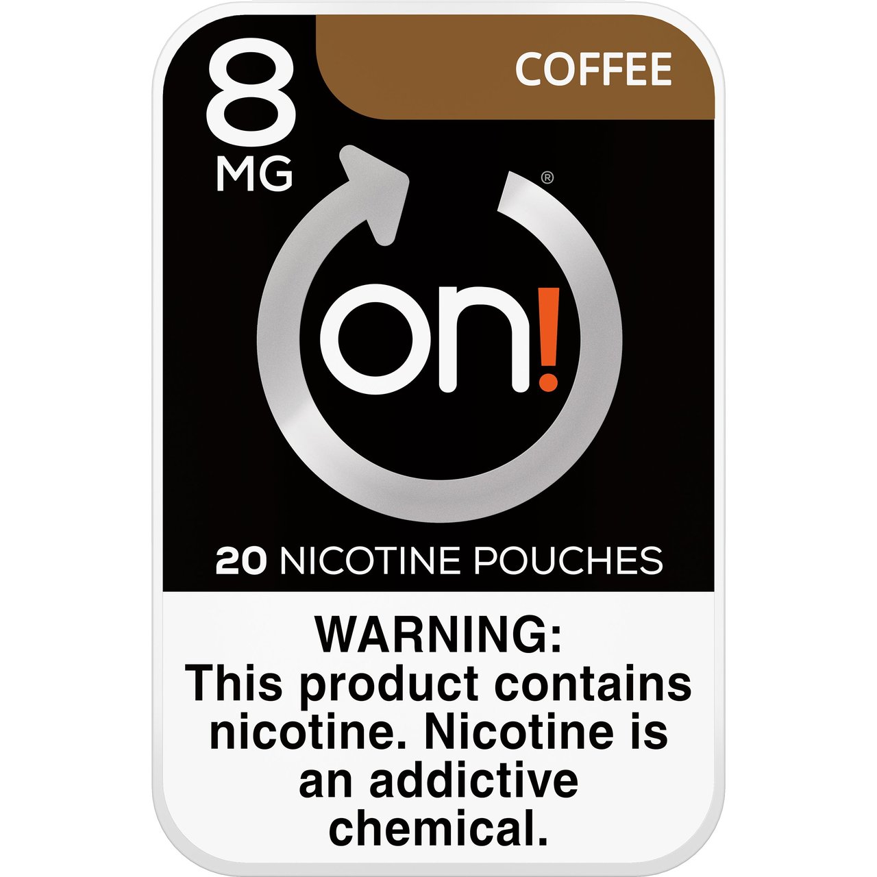 On! Coffee 8mg Nicotine Pouches, 5 Cans - Image 1