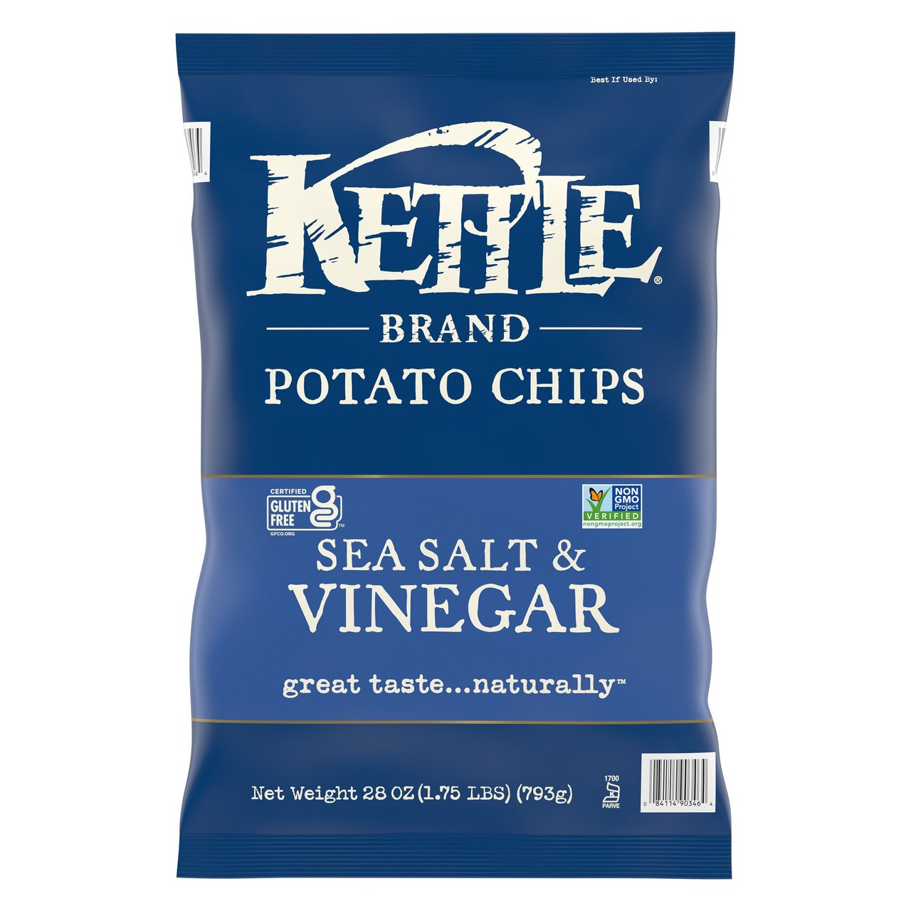 Kettle Brand Sea Salt and Vinegar Potato Chips, 26 oz (1.625 lbs) - Image 1