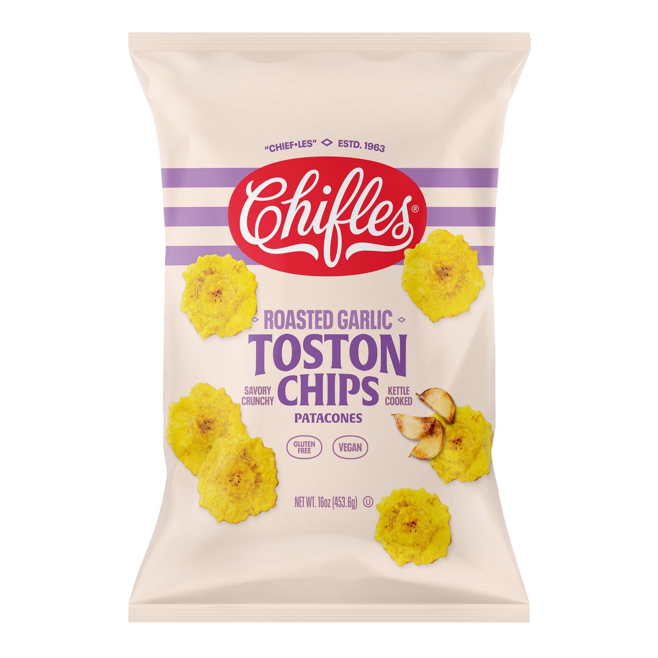 Chifles Roasted Garlic Tostones 16 oz - Image 1