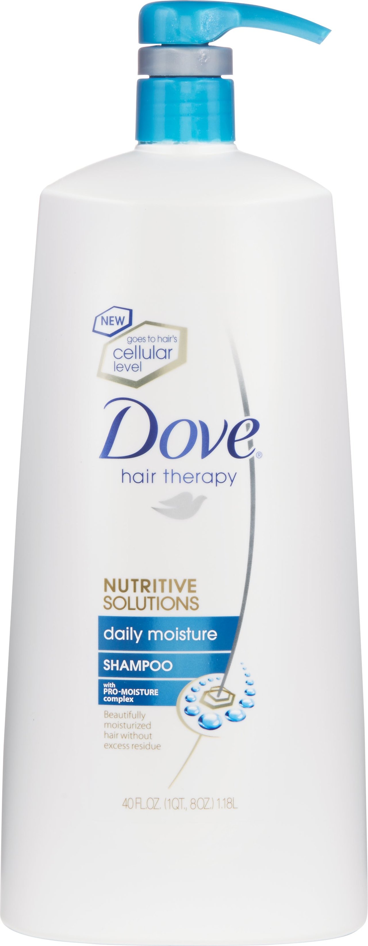 Dove Daily Moisture Shampoo 40 fl oz - Image 1