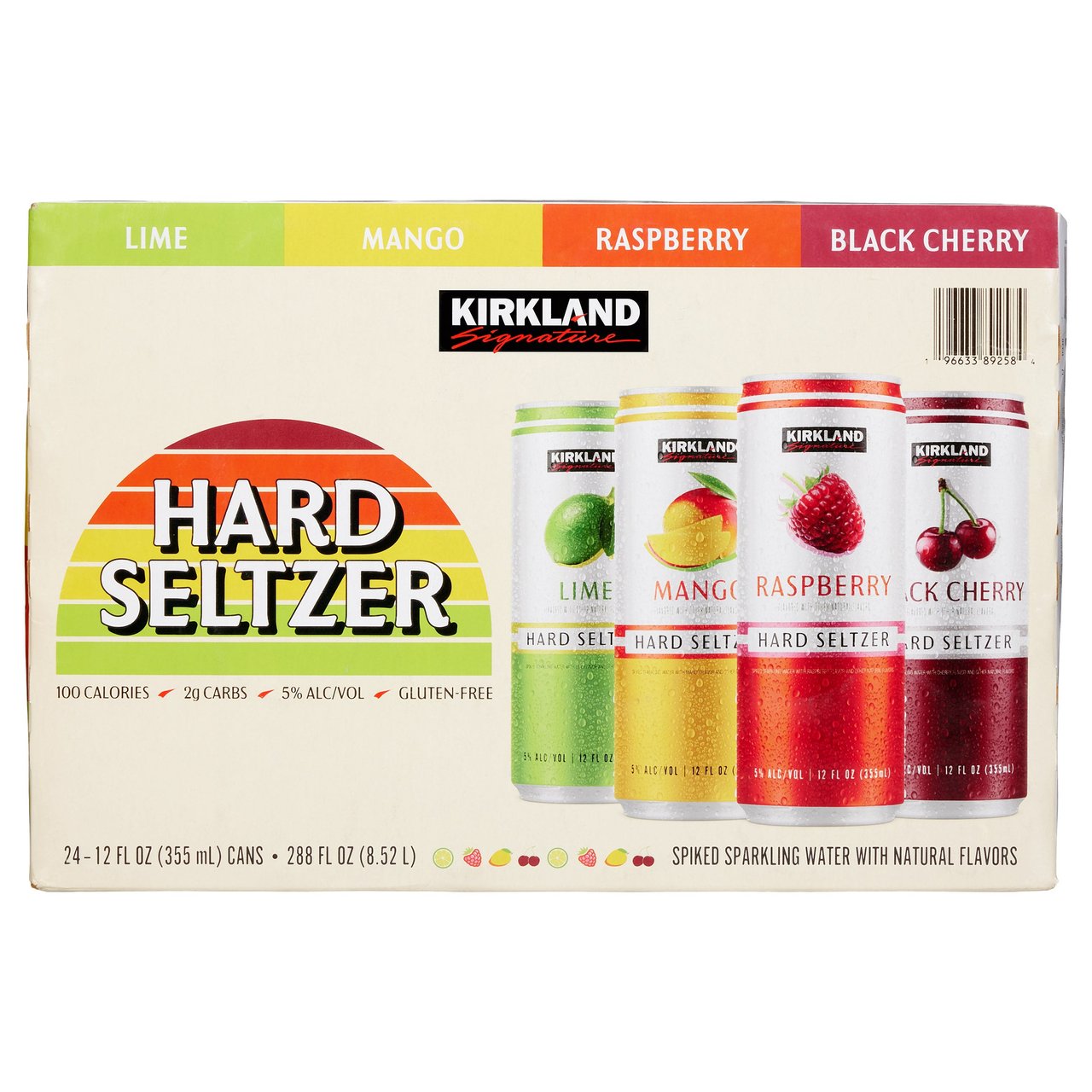 Kirkland Signature Hard Seltzer Variety USA 24/355mL - Image 1