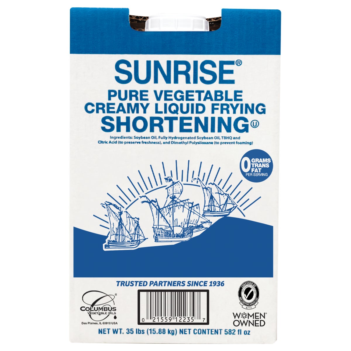 SUNRISE CREAMY SHORTENING 35 LBS