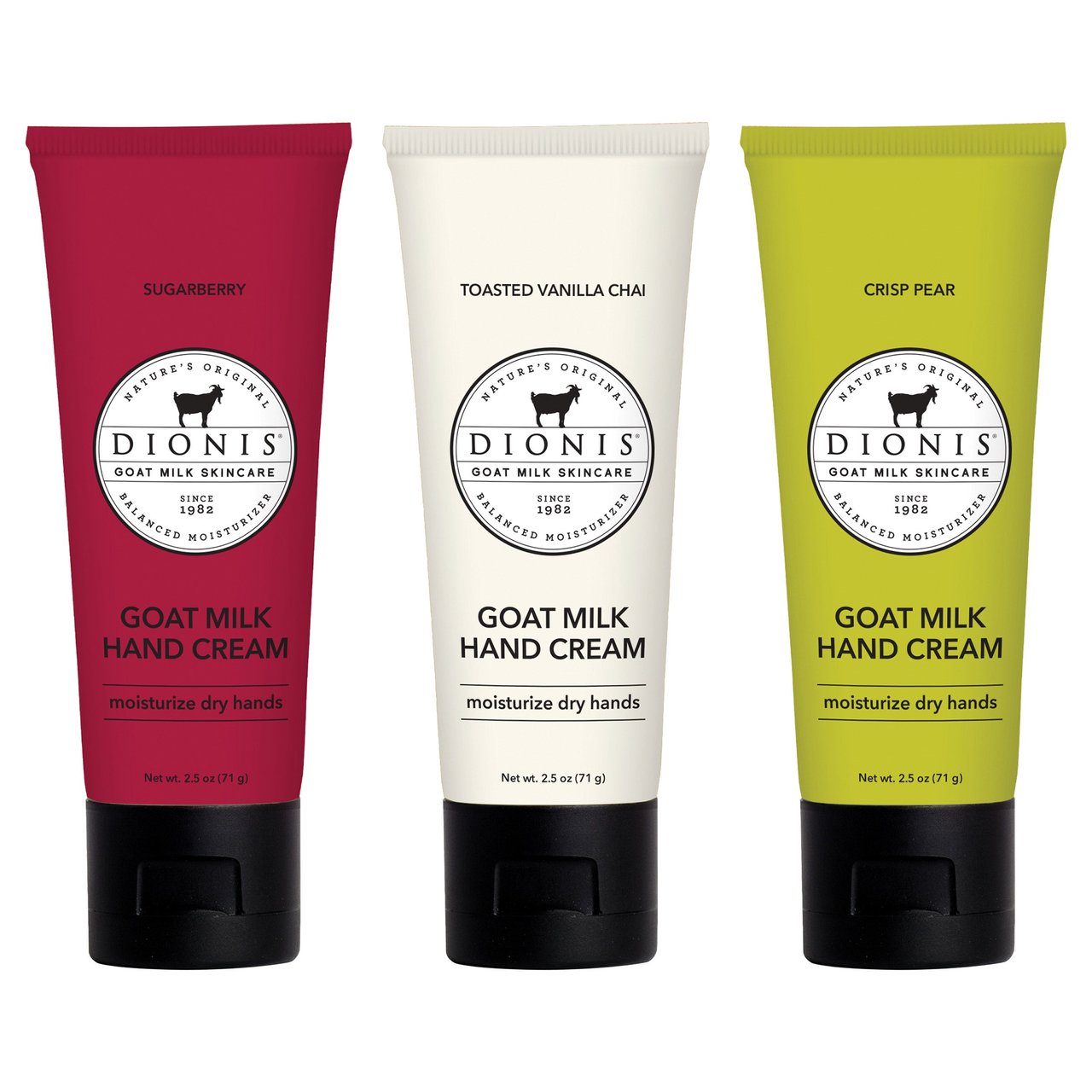 Dionis Goat Milk Hand Cream Three Pack, 2.5 fl oz Each - Image 1