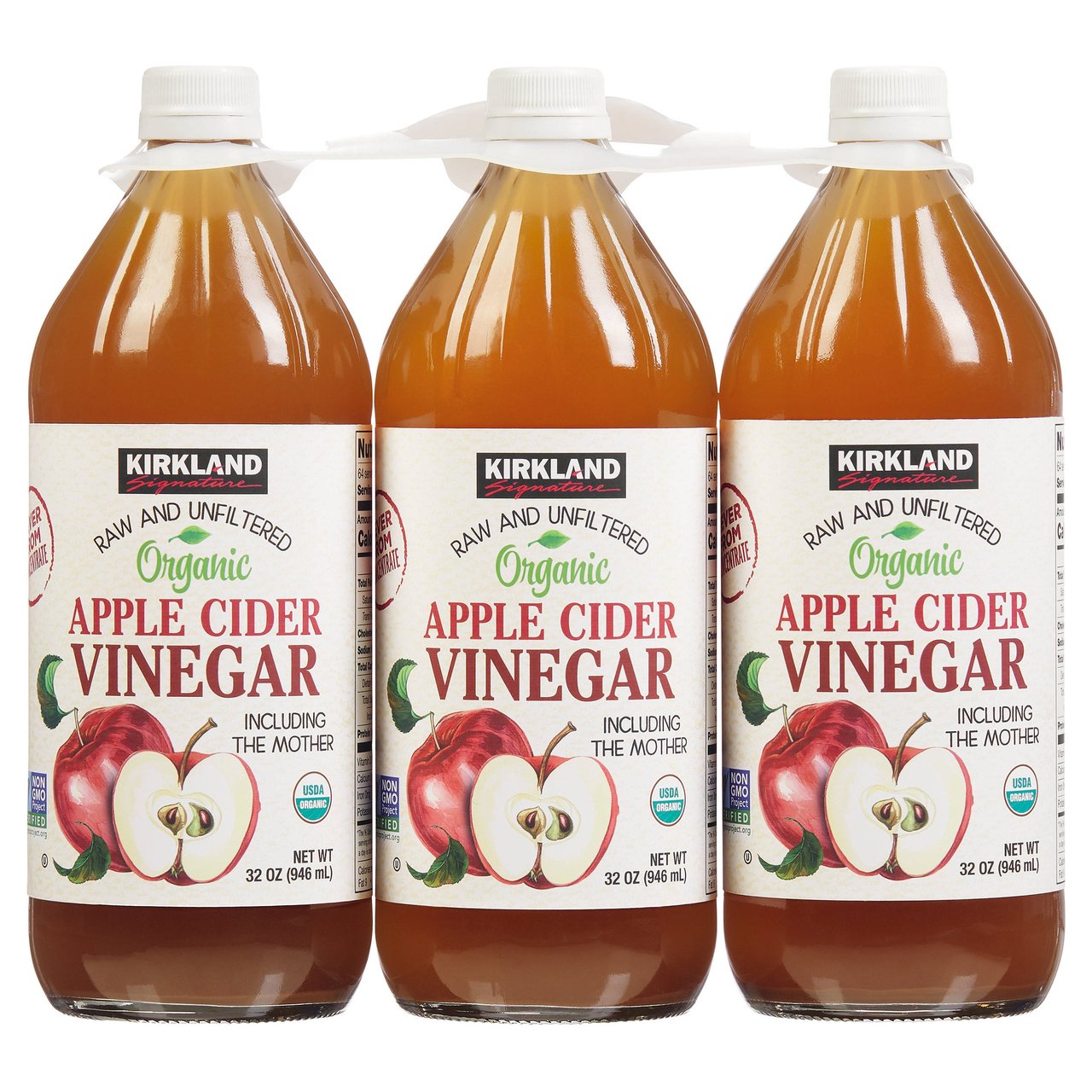 Kirkland Signature Organic Apple Cider Vinegar, 3/32 FL OZ - Image 1