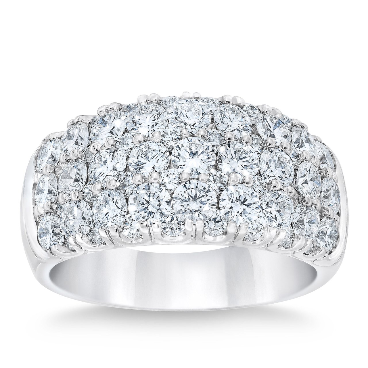 Platinum VS2 I 3.00ctw Round Diamond Band - Image 1