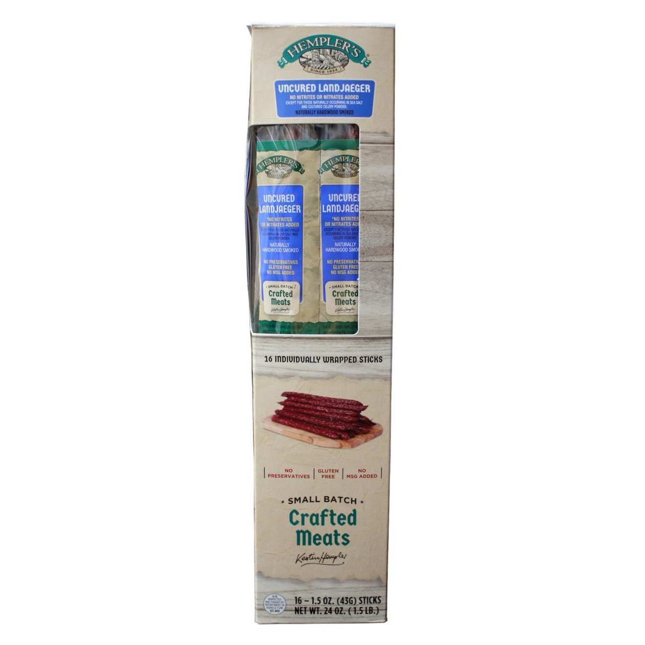 Hempler's Landjaeger Sticks, 16 CT - Image 1