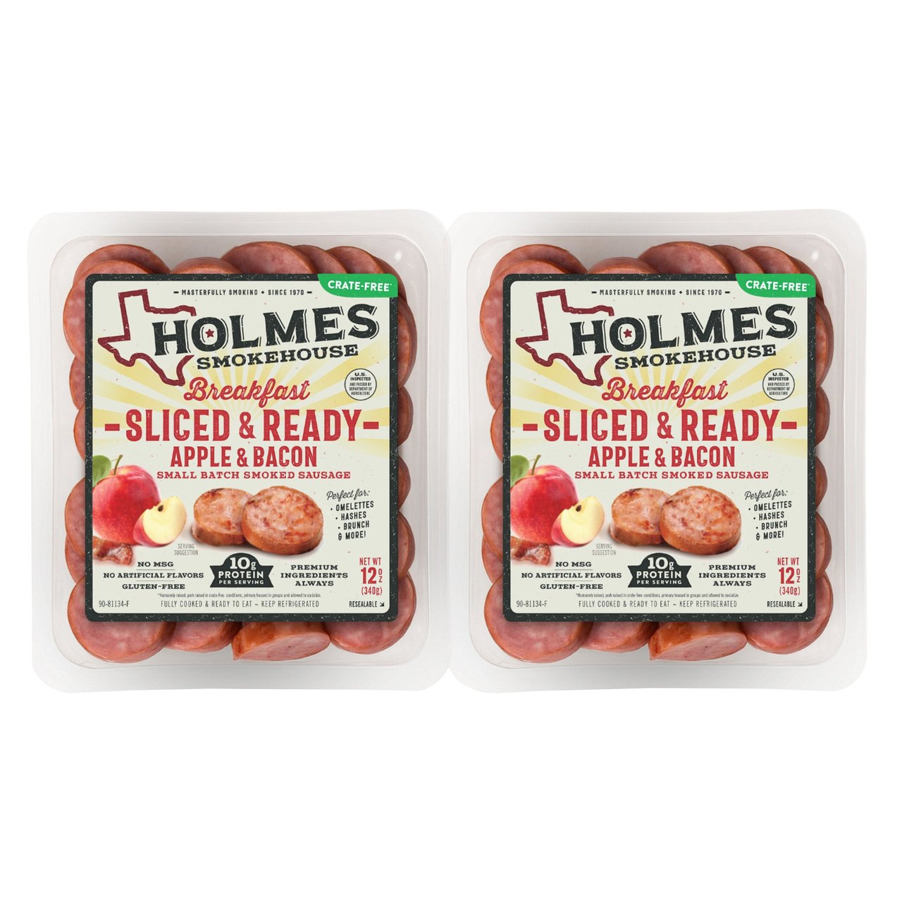Holmes Smokehouse Apple Bacon Sausage 2/24 oz - Image 1
