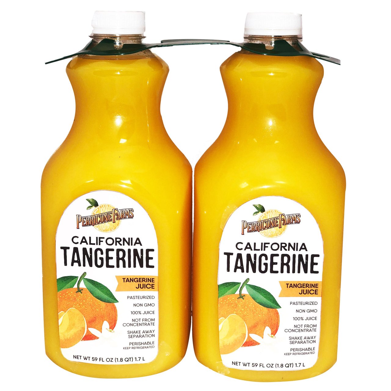 Perricone Farms Tangerine Juice, 2 x 59 FL OZ - Image 1
