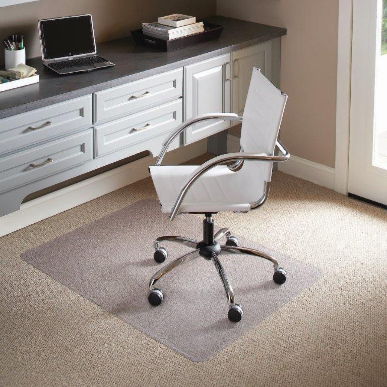 ES Robbins 46" x 60" EverLife Low Pile Chair Mat, Clear (ESR128371) - Image 1