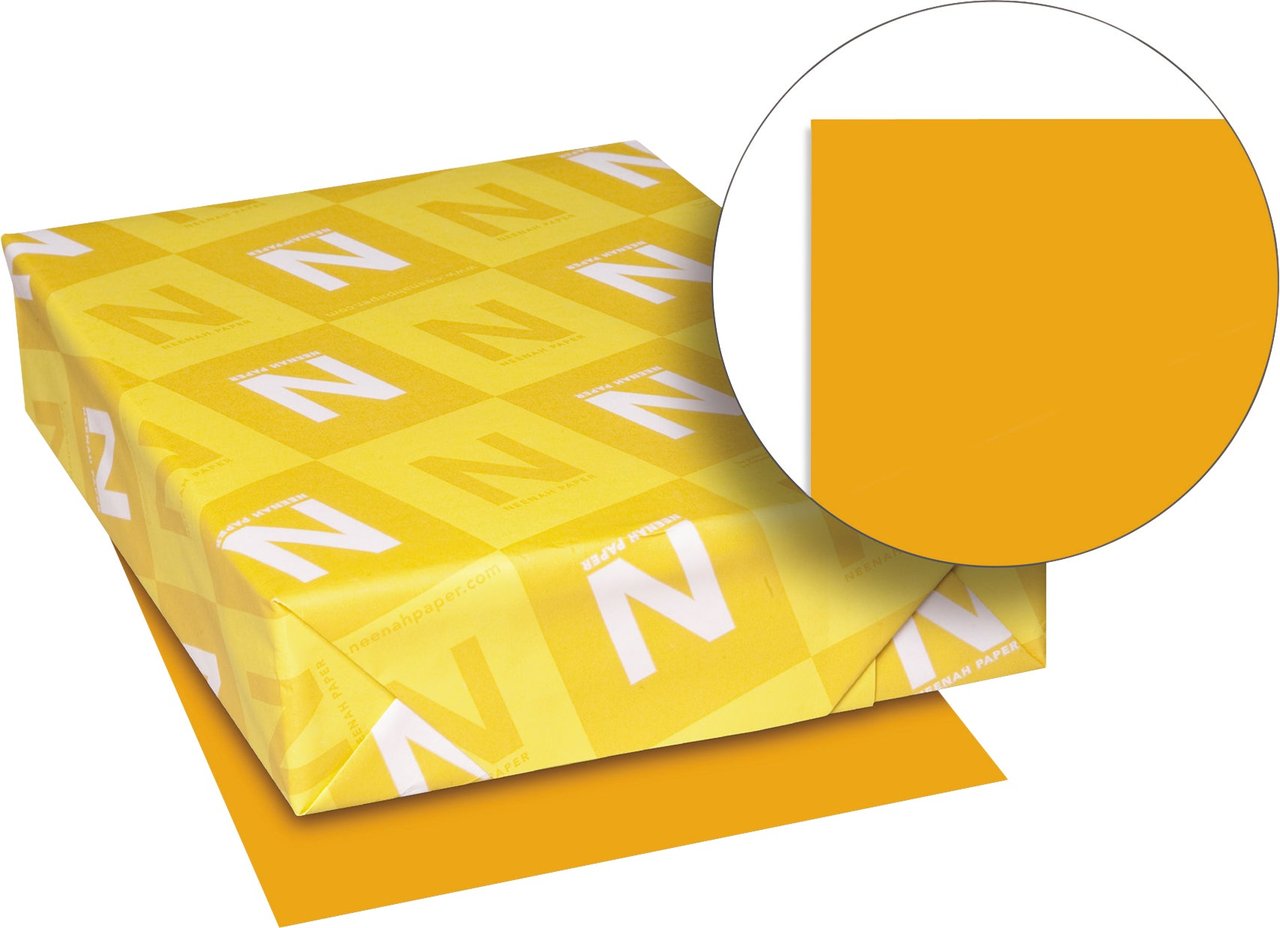 Wausau Astrobrights Cosmic Orange Colored Paper, 8.5" x 11", 24 lb, 500 Sheets/Ream