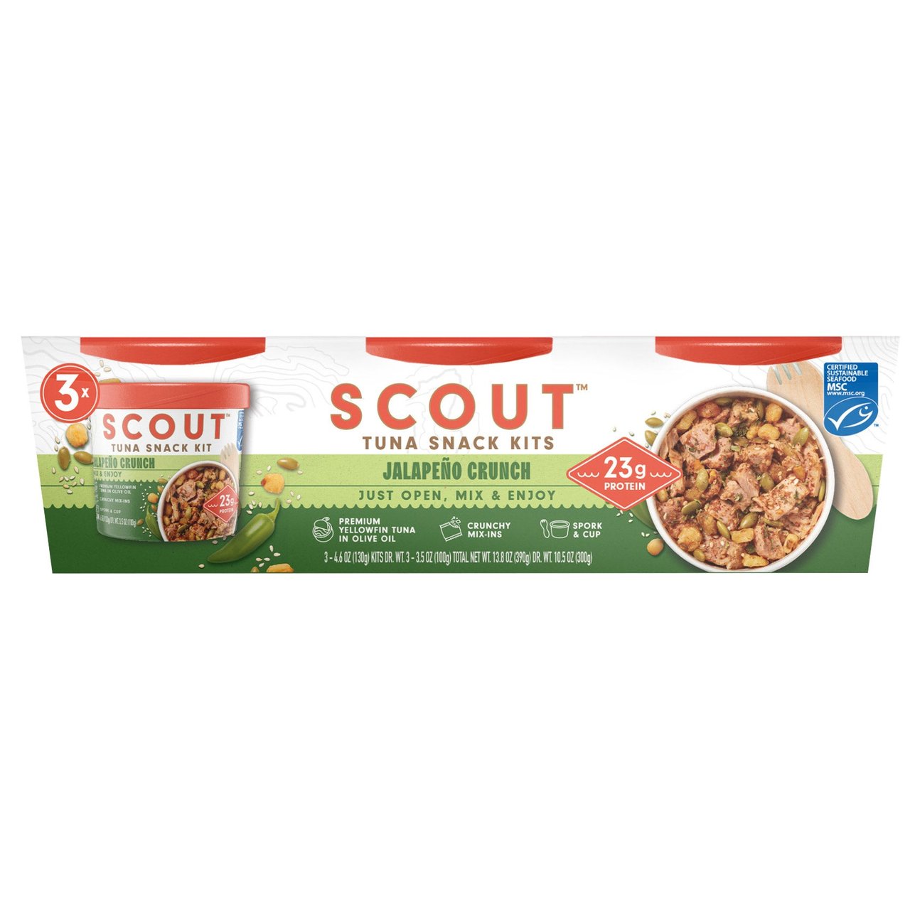 Scout Canning Tuna Meal Kit Jalapeño Crunch 3/5.1 oz