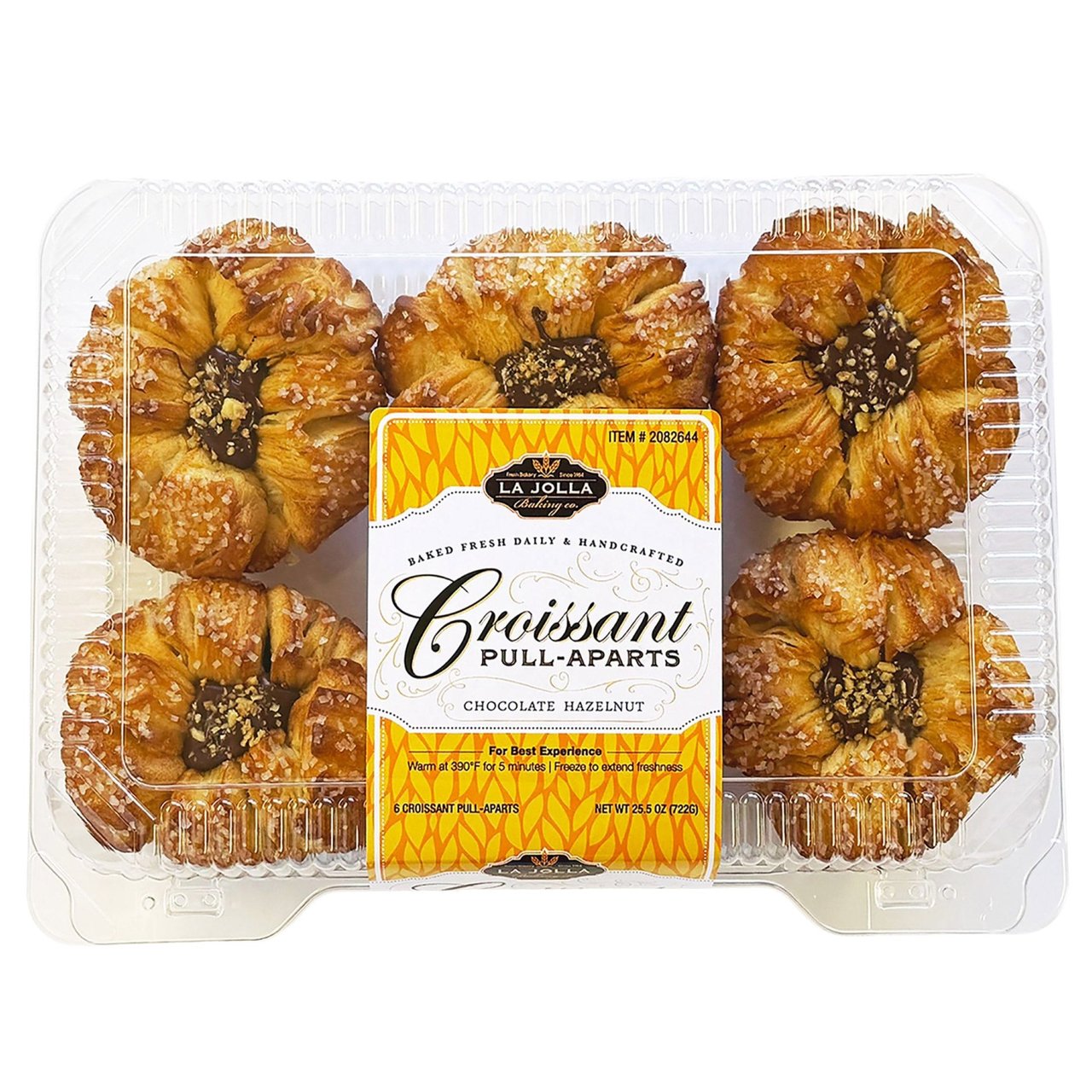 La Jolla Baking Hazelnut Chocolate Croissants, 6 Count, 25.5 oz - Image 1