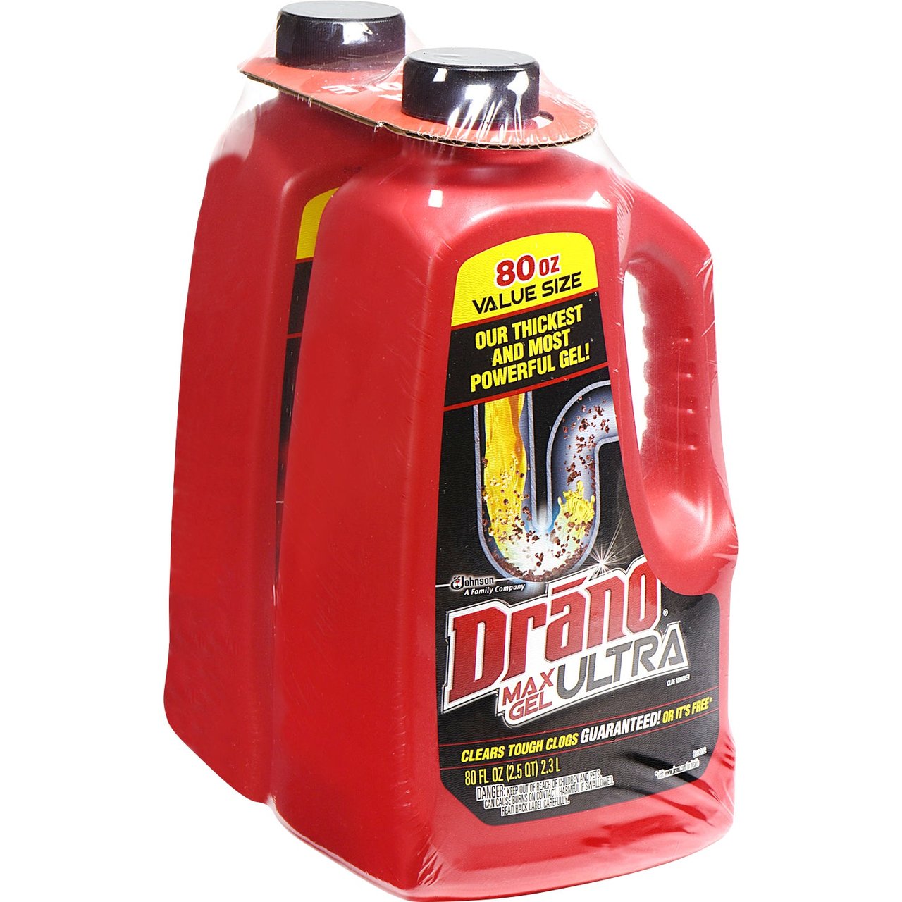 Drano Max Gel Ultra Clog Remover, 2-Pack, 80 oz