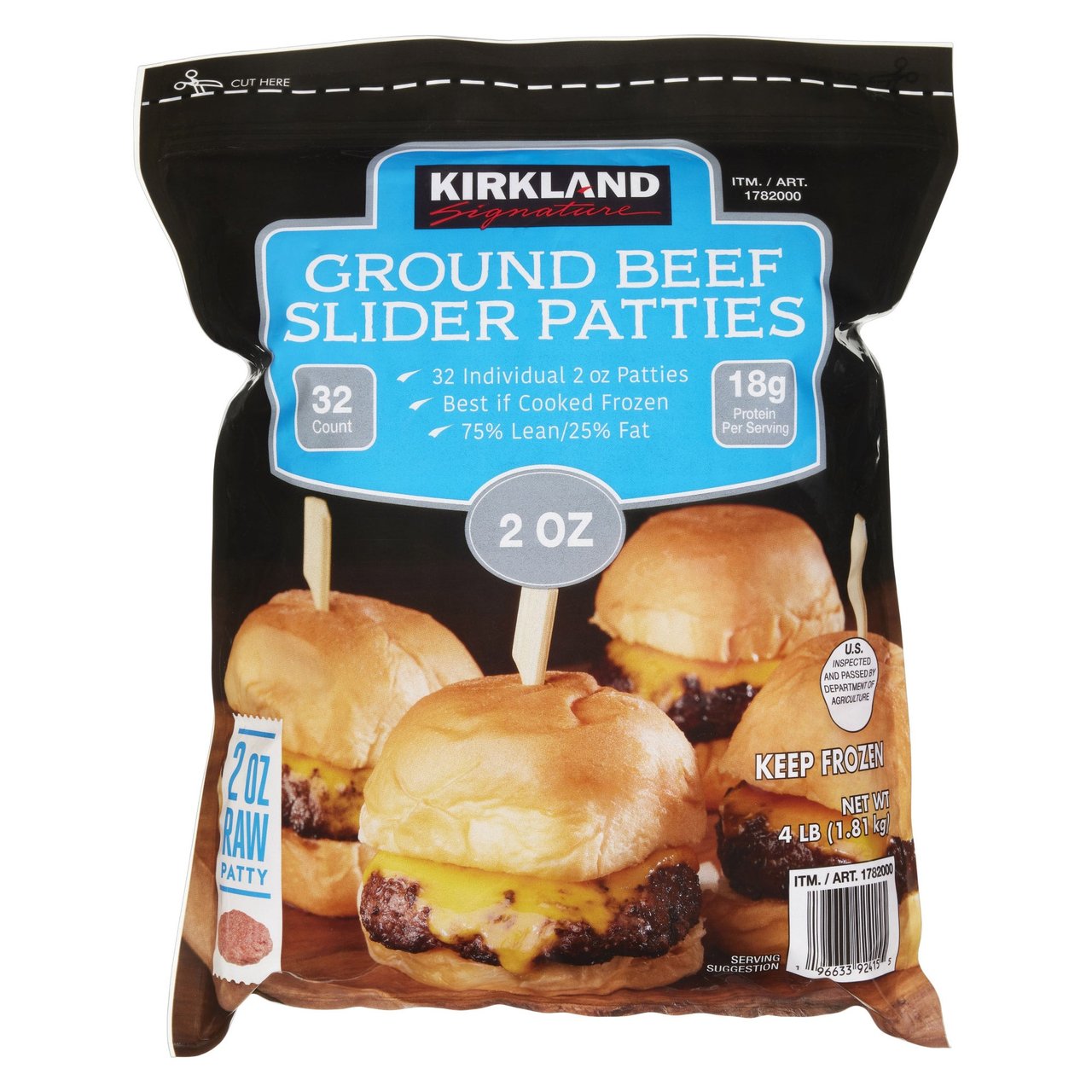 Kirkland Signature Beef Slider 4 Pounds - Image 1