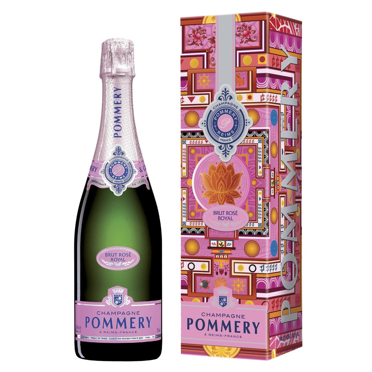 Pommery Brut Rosé with Batik Gift Box, France 750ml