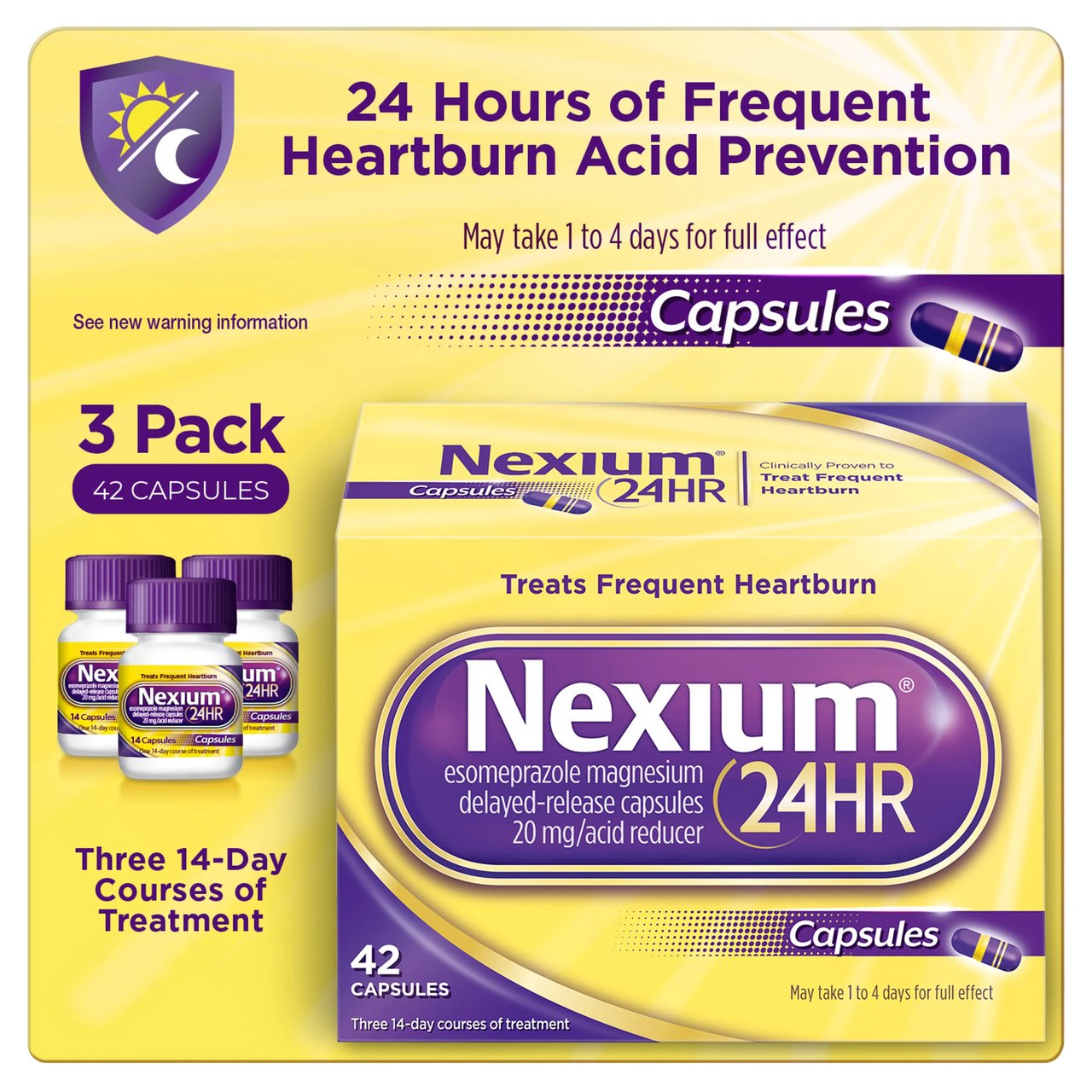 Nexium 24HR Capsule 3 x 14 Count - Image 1