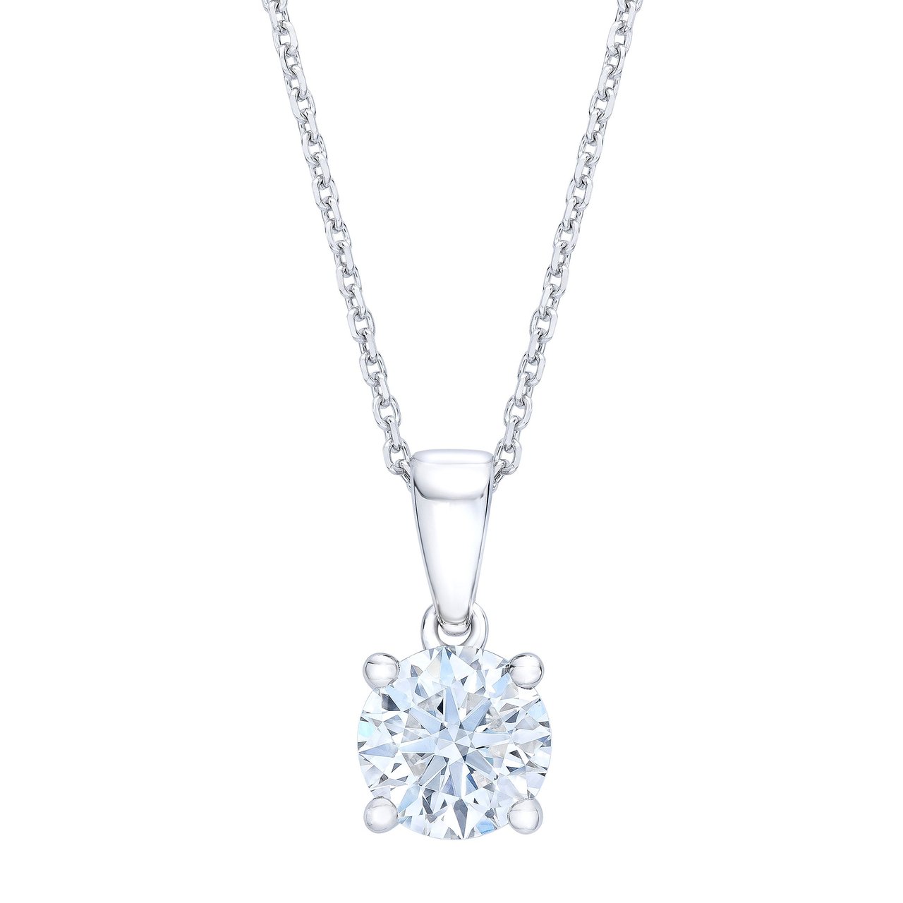1.20 ct Round Brilliant Platinum Diamond Pendant, VS1 Clarity, "H" Color - Image 1