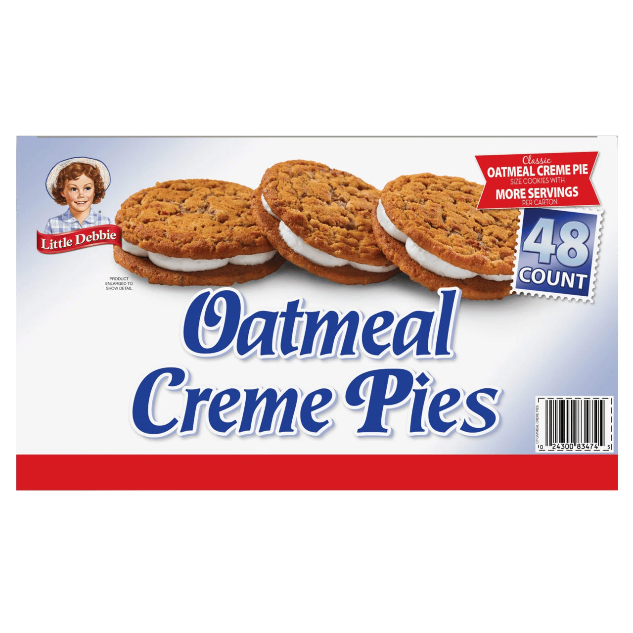 Little Debbie Oatmeal Creme Pies, 1.3 oz, 48 Count - Image 1
