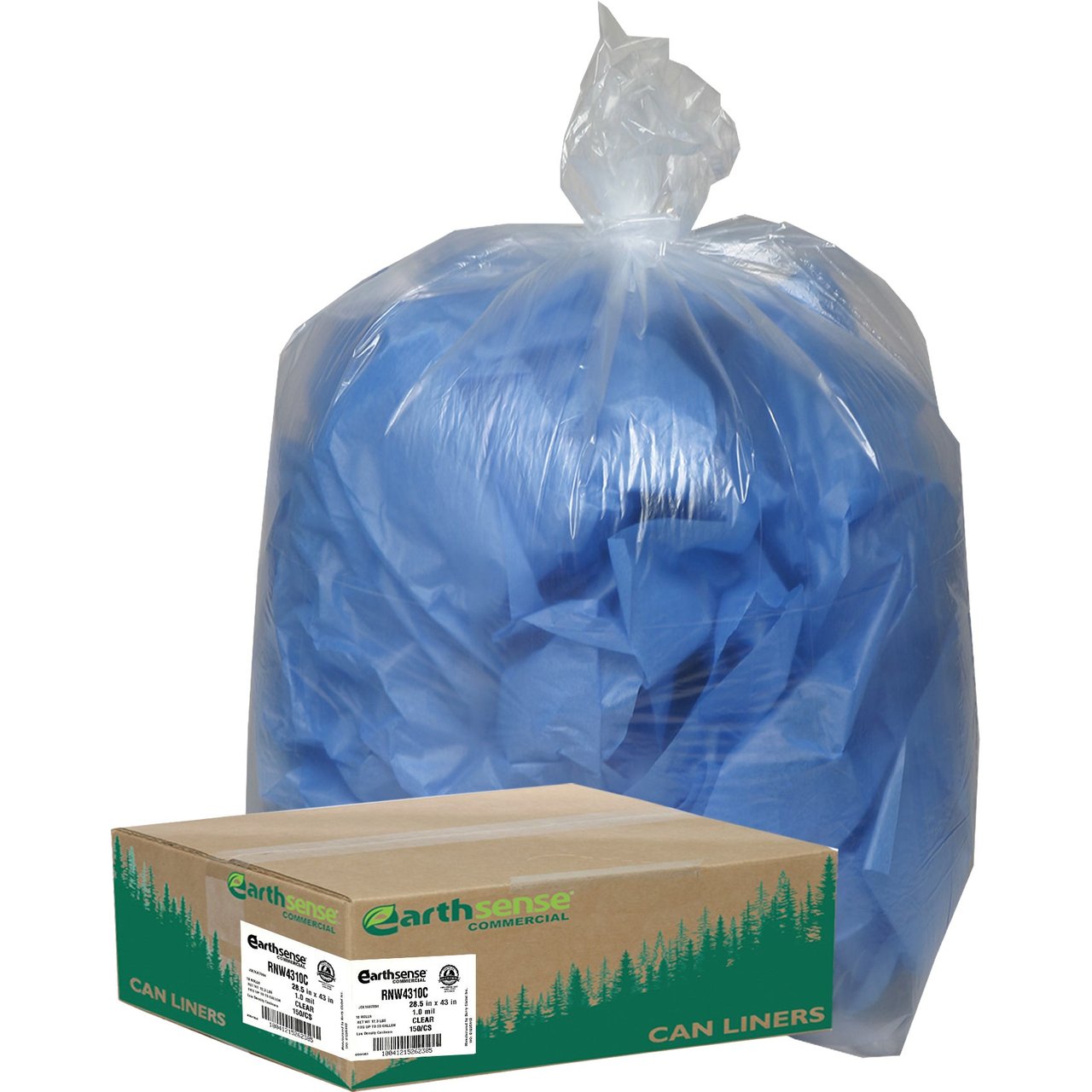 Webster 23 Gallon Slim Jim Can Liners (WBIRNW4310C), Clear