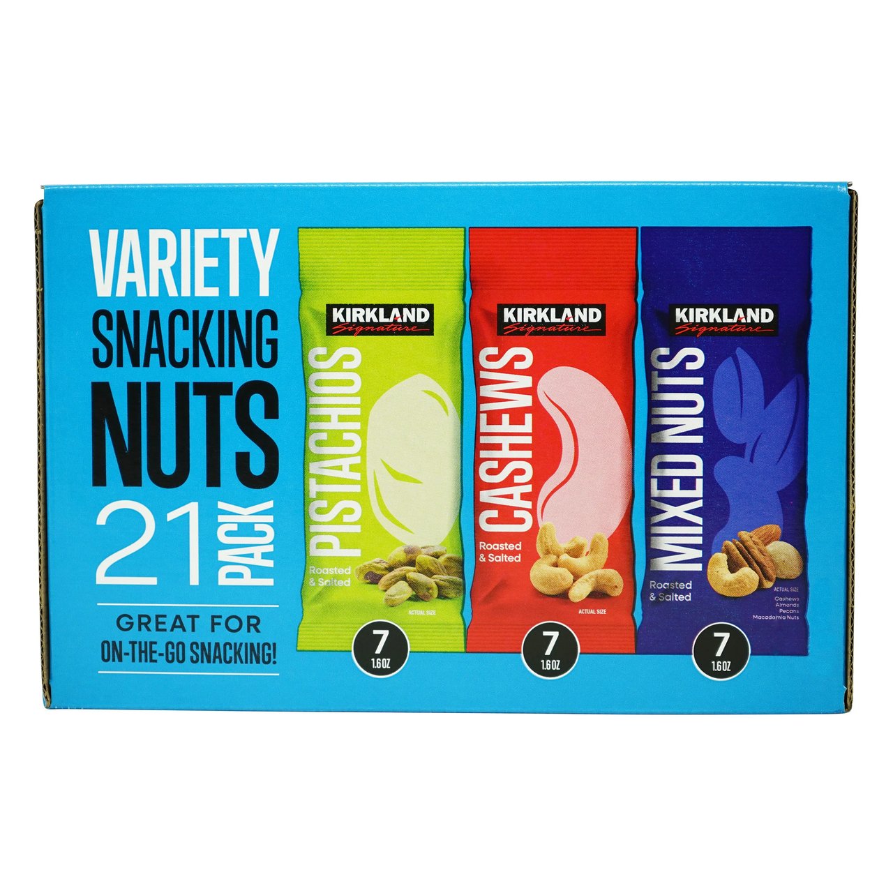 Kirkland Signature Variety Snacking Nuts, 21 x 1.6 oz - Image 1