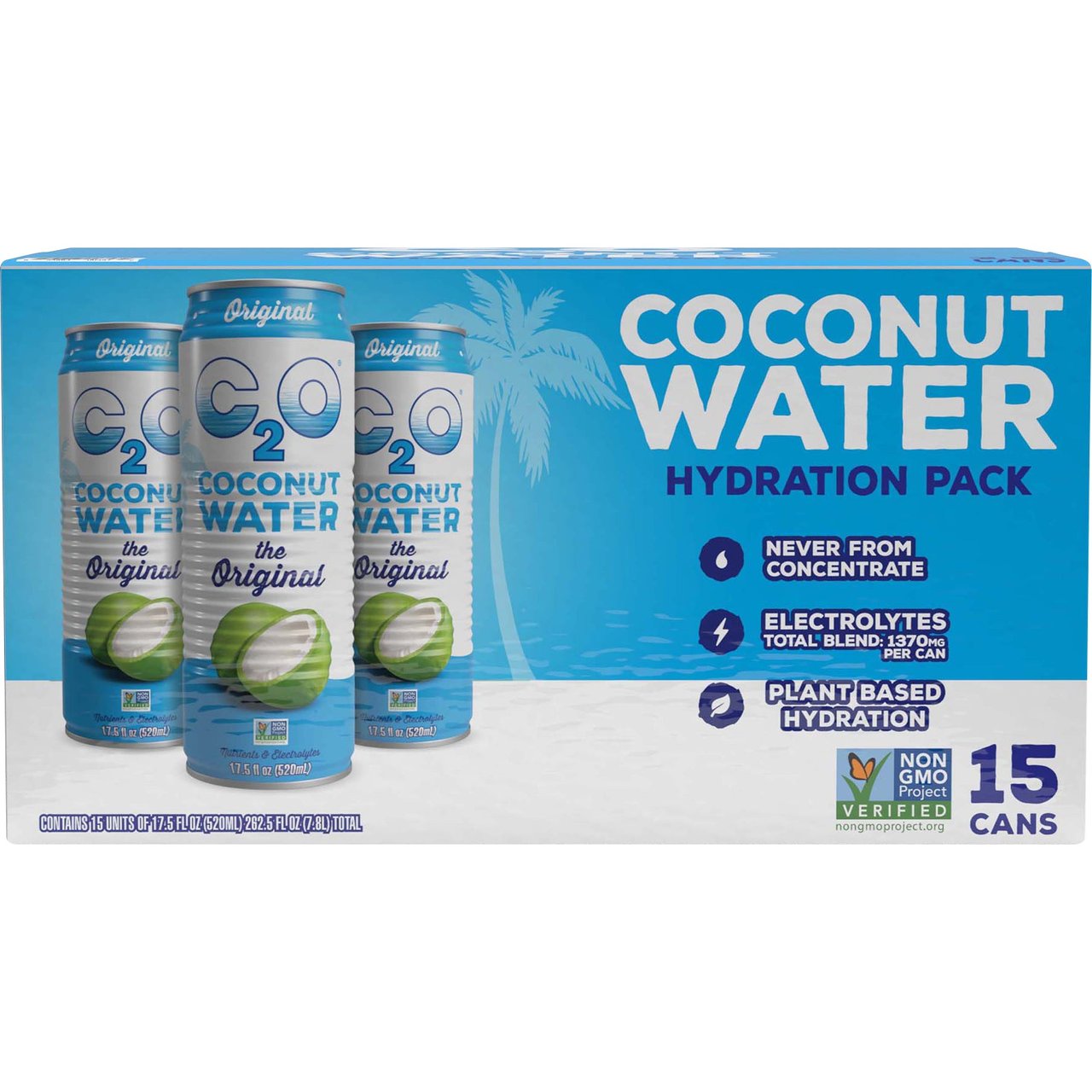 C2O The Original Coconut Water 15/17.5 oz - Image 1