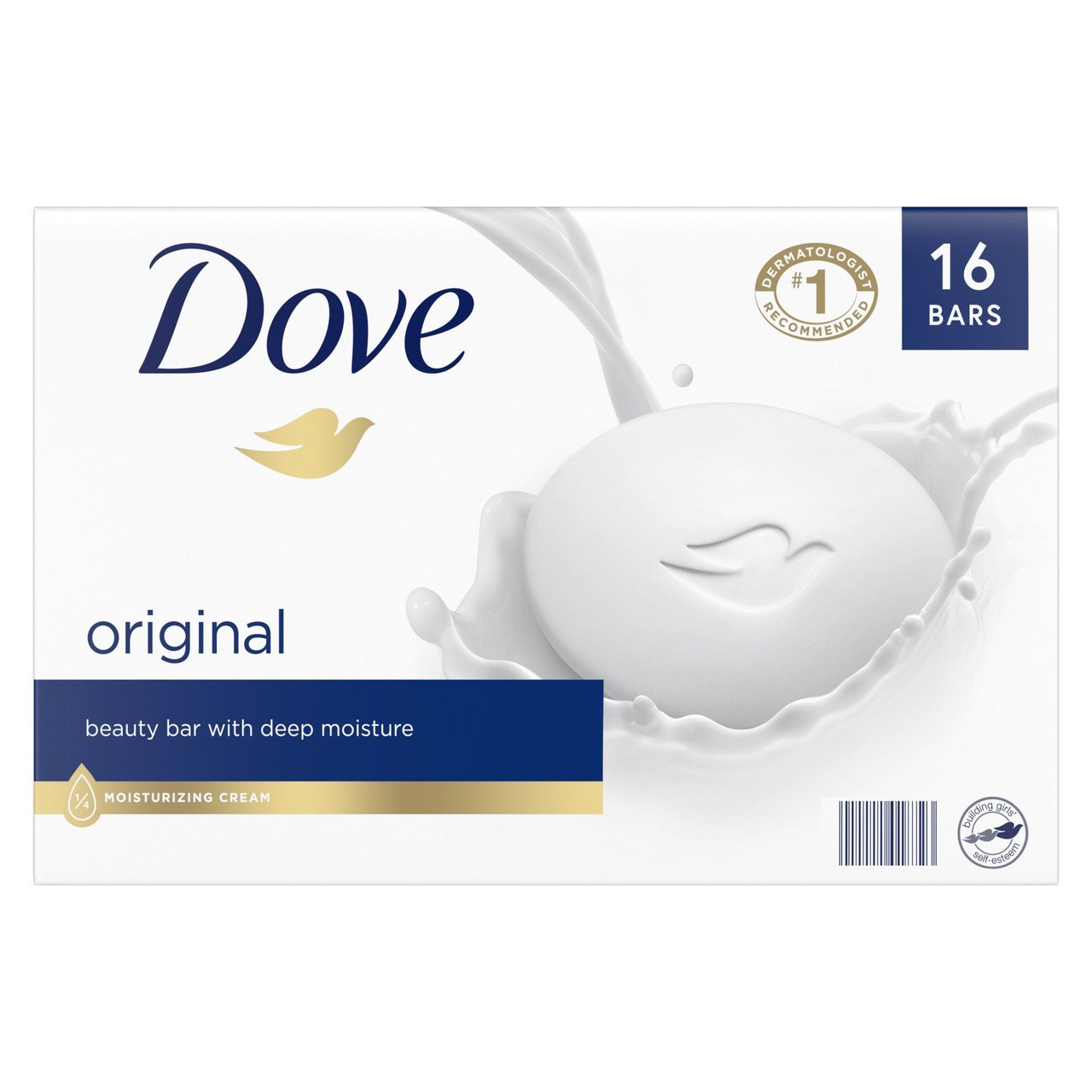 Dove Original Beauty Bar Soap 16-Pack, 3.75 oz - Image 1