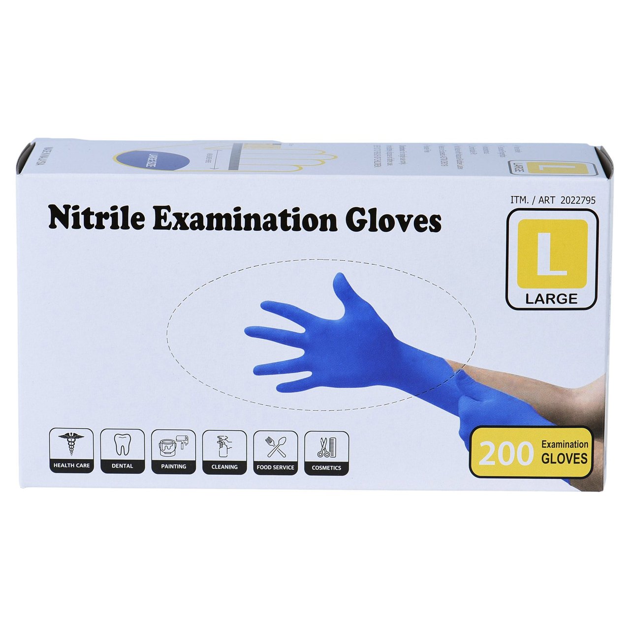 Kirkland Signature Nitrile Exam Gloves, Large, 200 ct