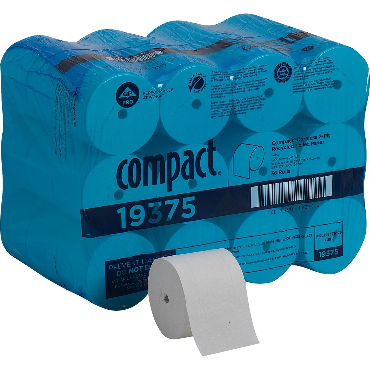 Georgia-Pacific Compact Coreless Bath Tissue, 2-Ply, 1000 Sheets, 36 Rolls - Image 1