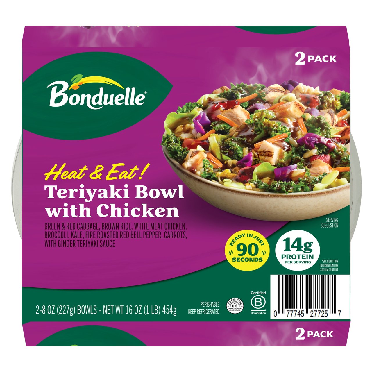 Bonduelle Teriyaki Bowl, 2 Pack, 8 oz Each - Image 1