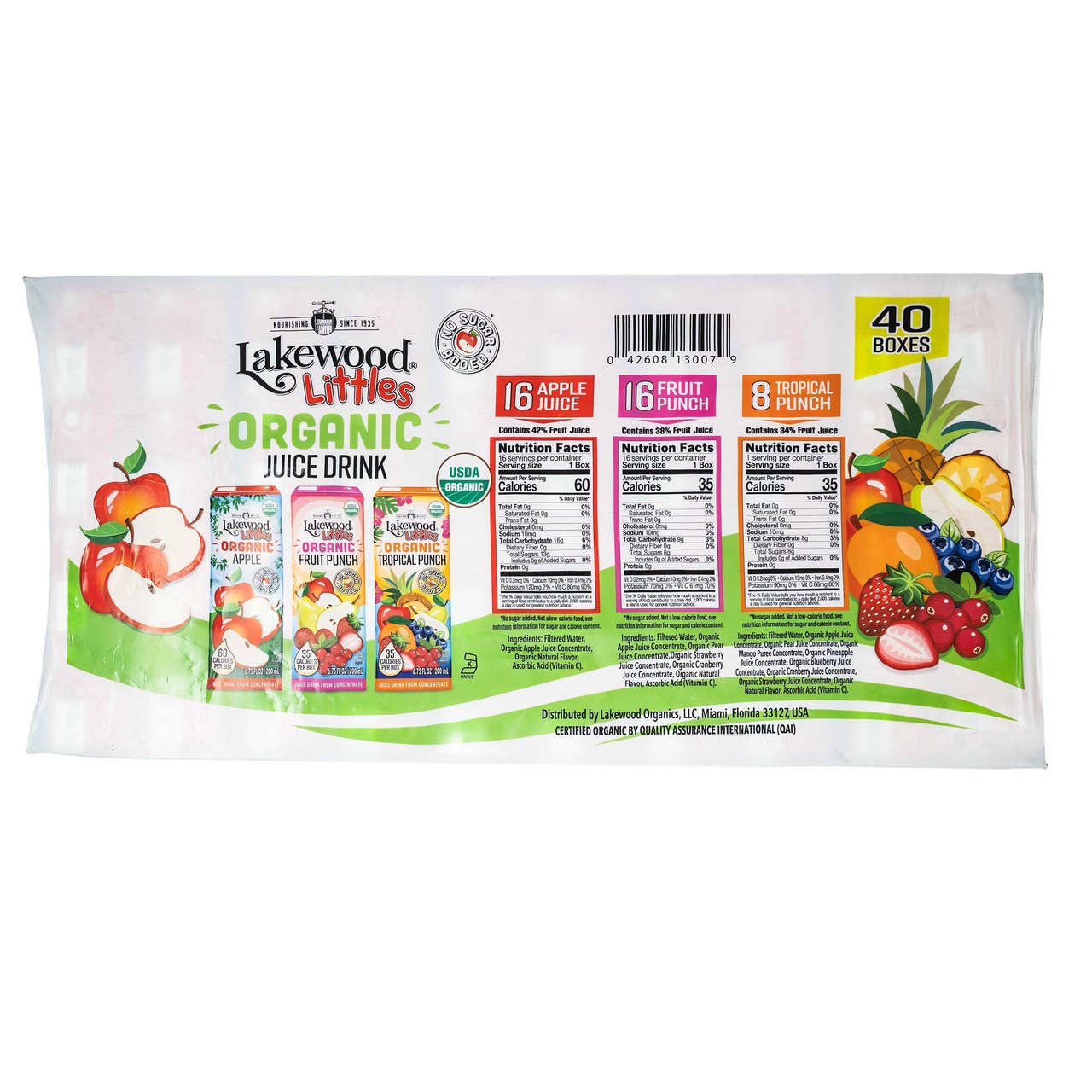 LAKEWOOD ORGANIC JUICE BOXES 40/6.75OZ (8.44QRTS)