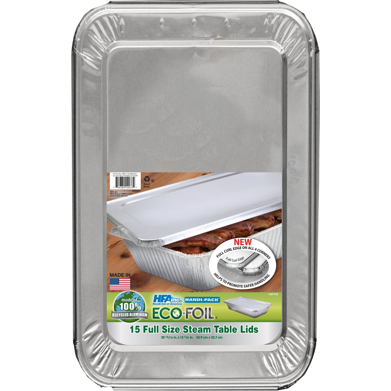 Eco-Foil Full Size Steam Pan Lid 15 CT