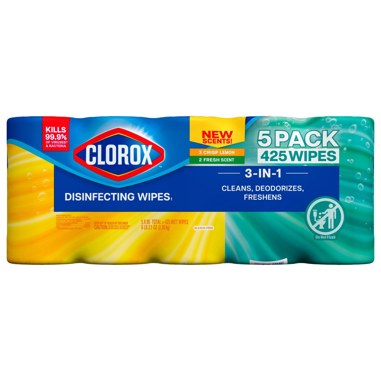 Clorox Disinfecting Wipes, Variety Pack, 85-Count, 5-Pack - Image 1