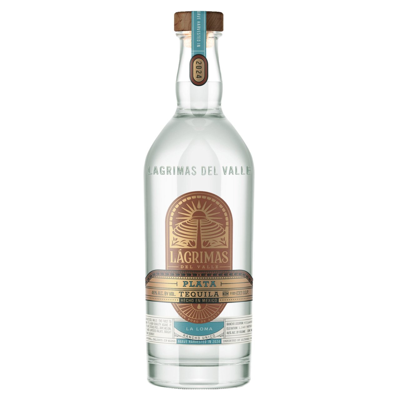 Lagrimas del Valle La Loma Plata Blanco Tequila, Jalisco, Mexico 750ml