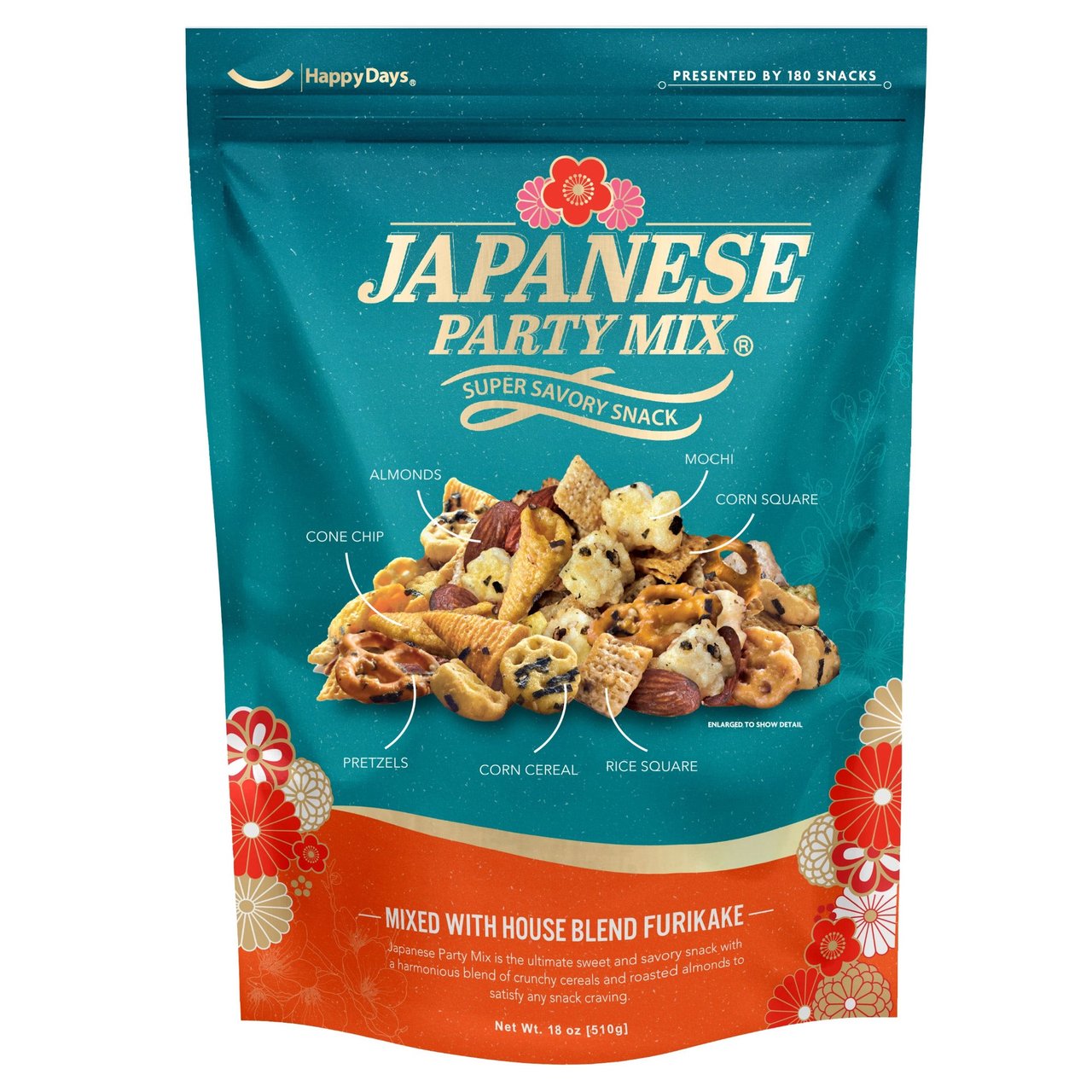 180 Snacks Japanese Party Mix 18 oz - Image 1