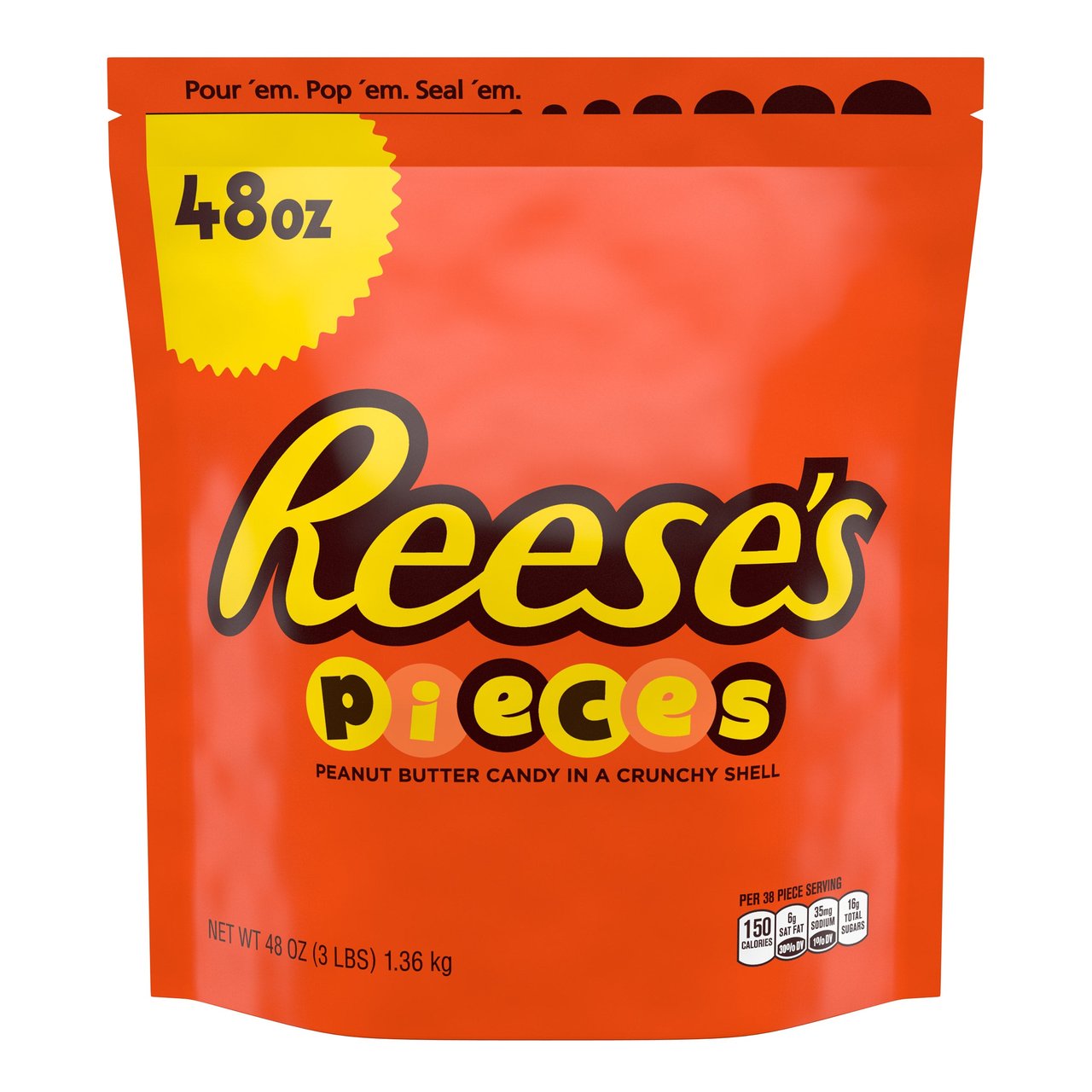 Hershey's Reese's Pieces Peanut Butter Candy, 48 oz - Image 1