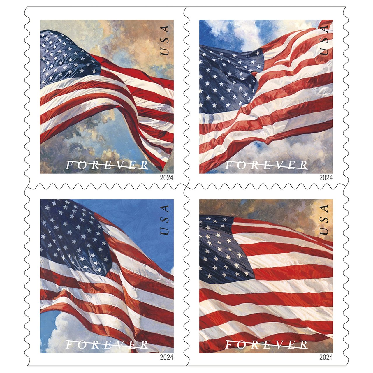USPS Forever Stamp Flag Edition 5 Books of 20 Stamps