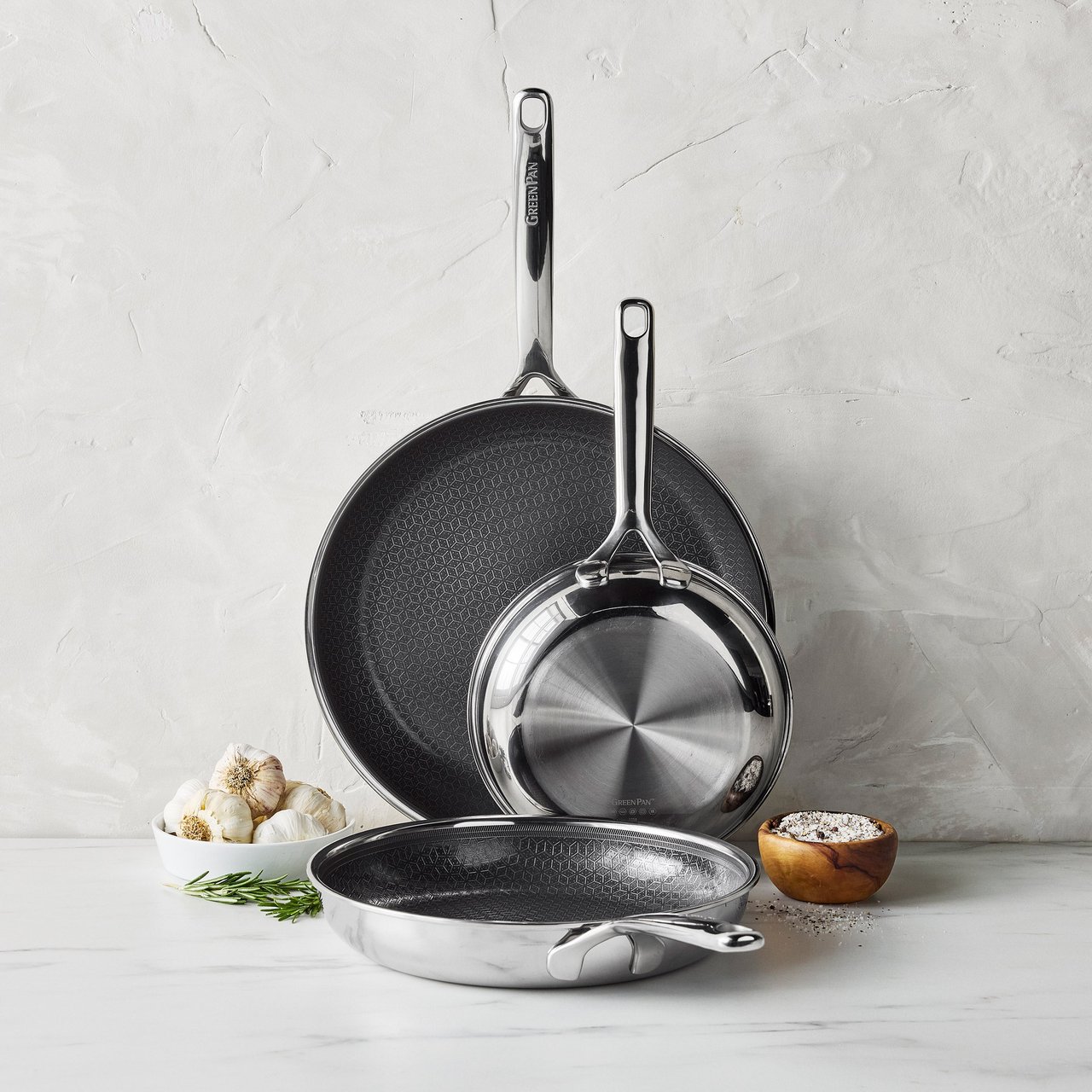GREENPAN SPECTRA CERMAIC 3-PIECE HYBRID SKILLET - Image 1